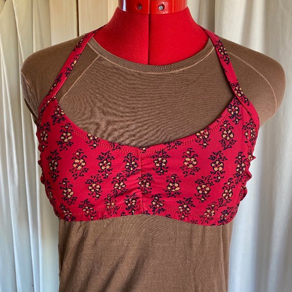 TOAST Retro Floral Block Print Halter Bikini Size M/L - Picture 2 of 11